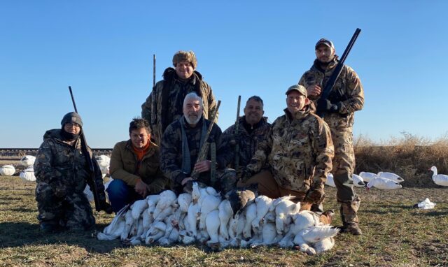 Snow goose hunting group